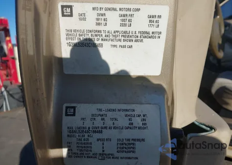 2003 Oldsmobile Alero Gl1 from USA, damaged, VIN 1G3NL52E43C186468